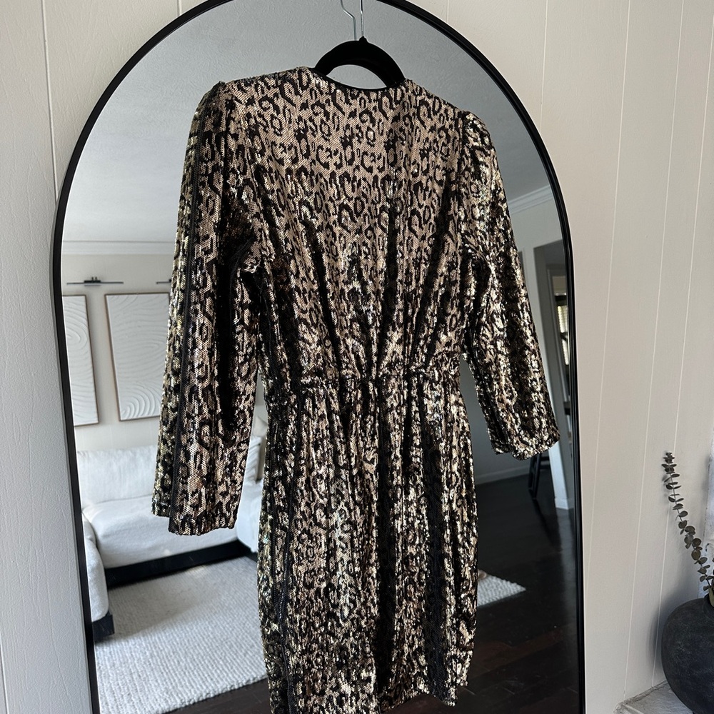 Astr Metallic Leopard Print Robe - Picture 2 of 4
